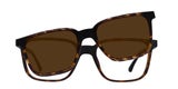 Clip on Square Tortoise SmartBuy Collection Briggs With Clip-On U-0302 76M 54