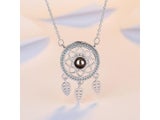 Fashion 100 Languages I Love You Projection Couple Round Pendant Romantic Love