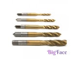 5pc/lot Titanium Coated Metric Hss Spiral Fluted Machine Screw Tap M3 M4 M5 M6