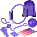 13 Pcs Pilates Rings Set For Home Gym Workouts Including Pilates Ball Yoga Ring