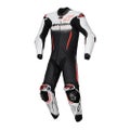 GP-R7 1Pc Leather Suit White / Black / Red Fluoro 46
