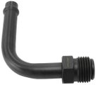 Aeroflow 90o Holley / Stromberg Inlet Fitting - Black AF714-27BLK