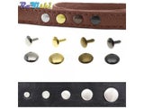 100Pcs/Set 6mm-12mm Metal Round Double Cap Rivets Studs Nail For Leather Craft