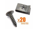 20 Sets Motorcycle Car Scooter ATV Moped Ebike Plastic Cover Metal Retainer