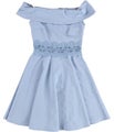 B. DARLIN Womens Crochet Trim Fit &amp; Flare Dress