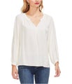 Vince Camuto Womens Diamond Print Pullover Blouse