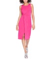 Rachel Roy Womens Knot Front Slit Sheath Dress