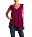 Free People Womens Bondi Cutout Ruffle Tank Top