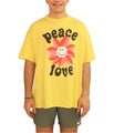 Junk Food Mens Peace Love Flower Graphic T-Shirt