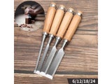 4Pcs Wood Carving Chisels Set Professional For Woodworking - 8/12/16/20mm