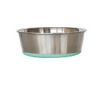 Silicone Stainless Steel Pet Dog Bowl Water Basin Anti-Slip Bottom Large Capa