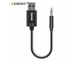 KEBIDU Car Bluetooth Adapter Receiver Wireless Stereo Music 3.5mm AUX Jack