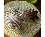 Large Vintage Leaf Design Curtain Holdbacks,U Shape Metal Curtain Tieback Dra