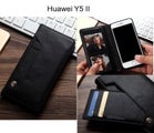 Huawei Y5 II case slim leather wallet case 6 cards 2 ID magnet