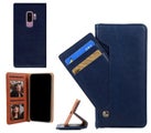 Galaxy S9 PLUS case slim leather wallet case 6 cards 2 ID magnet