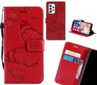Samsung Galaxy A72 case Embossed Butterfly Wallet Leather Case