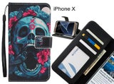 iPhone X case 3 card leather wallet case printed ID
