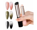 2 Pcs Silicone Nail Brush Picking Dotting Gradient Pen Brush, Beveled Head Na