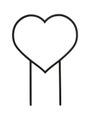 heart trellis 18cm wide. White and Black available.
