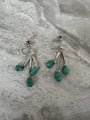 Vintage 925 sterling silver natural turquoise nugget earrings