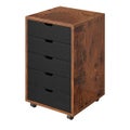 5 Drawer File Cabinet Brown