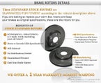 Rear Disc Brake Rotors for Mitsubishi Verada KR KS non-ABS