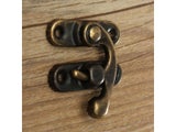 KAK 12pcs 34x28mm Antique Bronze Iron Padlock Hasp Hook Lock For Mini Jewelry