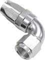 Aeroflow 150 Taper Full Flow Swivel 90 Degree Hose End -16AN Silver