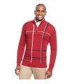 Geoffrey Beene Mens Windowpane Quarter-Zip Pullover Sweater, NWT