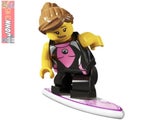 AWESOME LEGO COLLECTIBLE MINIFIGURE - SERIES 4 SURFER GIRL