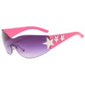 Five-Pointed Star Shape One-Piece Frameless Outdoor Sports Sunglasses