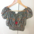 Paisley silk/rayon top