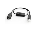 Data Sync USB 2.0 Extender Cord USB Extension Cable With ON OFF Switch LED