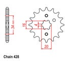 Brand New * Supersprox * Front Sprocket To suit SUZUKI TS125ER 125cc