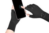 Half Finger Compression Gloves Carpal Tunnel Relief Joint Support for Typing-BLK