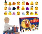 24 Pcs Countdown Christmas Rubber Ducks Advent Calendar, 2024 Rubber Ducks Ba