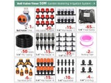 30-50M DIY Garden Drip Irrigation System Automatic Watering 1/4'' Hose Micro