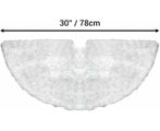 30 Inch Christmas Tree Skirt Xmas Plush Velvet Snowy White Faux Fur Plush Tre