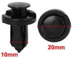 Plastic Rivets Clips clip Bumper Fender Push type revet fastener 20 pcs 10mm