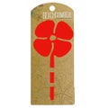Tiny Poppy Pot Plant Decoration - Red Steel