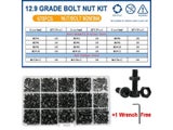 M2 M3 M4 M5 M6 12.9 Grade Hex Socket Cap Bolt Nut Kit Metric Thread Alloy Steel