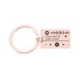 Mipgs Personalized Diy Custom Music Scan Code Keychain Stainless Steel