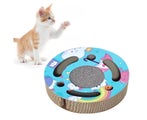 Cat Scratcher Pad Toy 3 in 1 Interactive Thickened Round Corrugated Kitten Sc