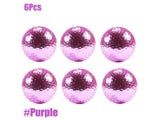 6Pcs Dia 42.7mm Metallic Plated Colored Golf Balls Fancy Match Opening Goal