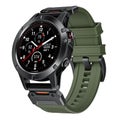 22mm Quick Release Durable Rubber Watch Band for Garmin Fenix 8 47mm-Army Green