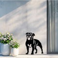 Staffy Metal Wall Art - Black Steel