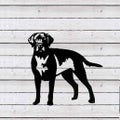 Labrador Metal Wall Art - Black Steel