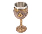Nordic Viking Goblet Retro Resin Stainless Steel Beer Cup for Cocktails Whisk