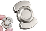 3-in-1 Fidget Spinner Slider and Clicker Stress Relief Toy for Adults-Silver