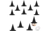 12 Pcs Halloween Witch Hats Costume Accessories Wizard Hats with Nylon Rope